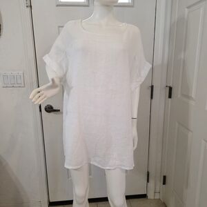 Bella Umbra Elegant White Women's Top Size 2X